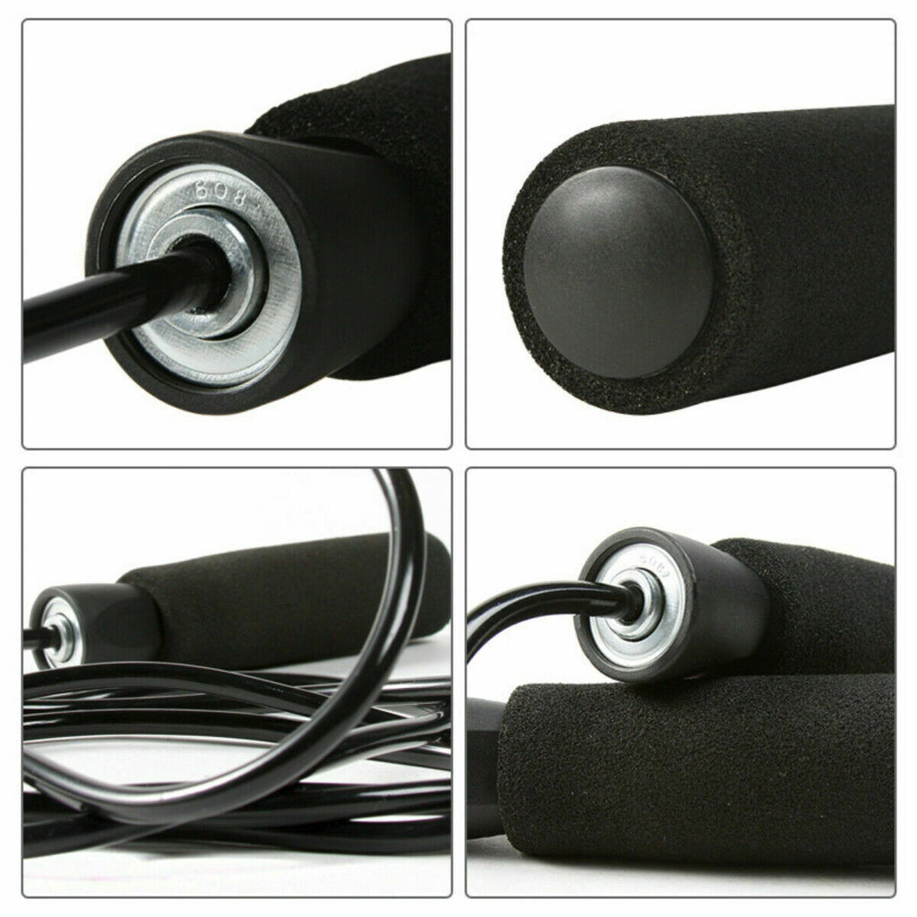 Gym Aerobic Exercise Boxing Skipping Rope Adjustable Bearing Speed Fitness Bearing Rope Tangle-Free Jumping Rope Speed Equipments Skipping Adjustable Skipping Rope