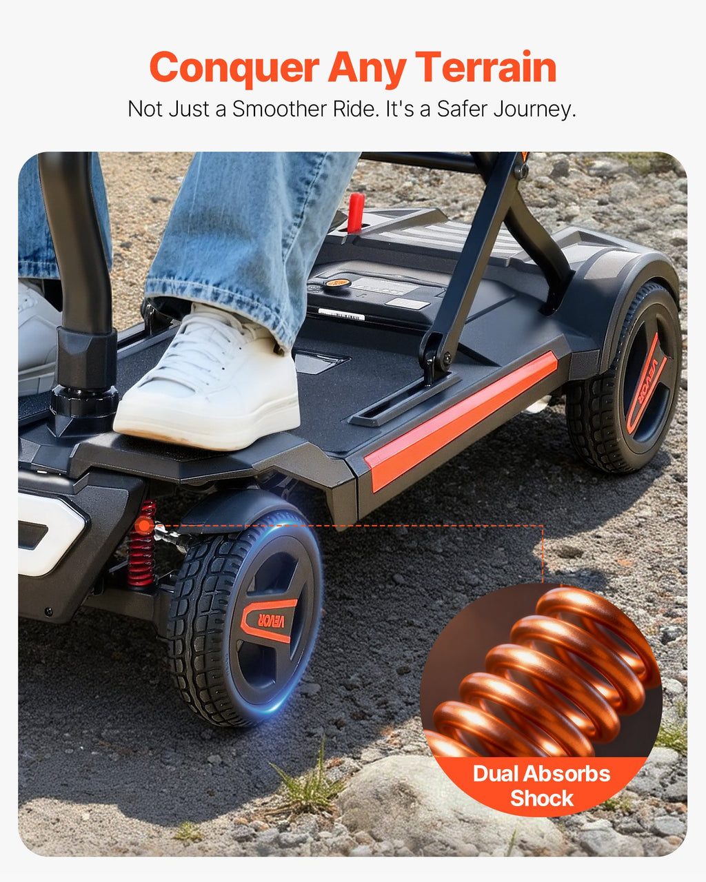 4-Wheel Electric Mobility Scooter For Adults & Seniors, Integrated Foldable Mobility Scooter With 9.3 Miles Long Range, All Terrain Travel Wheelchair With 9° Climbing Capacity & 265LBS Loading