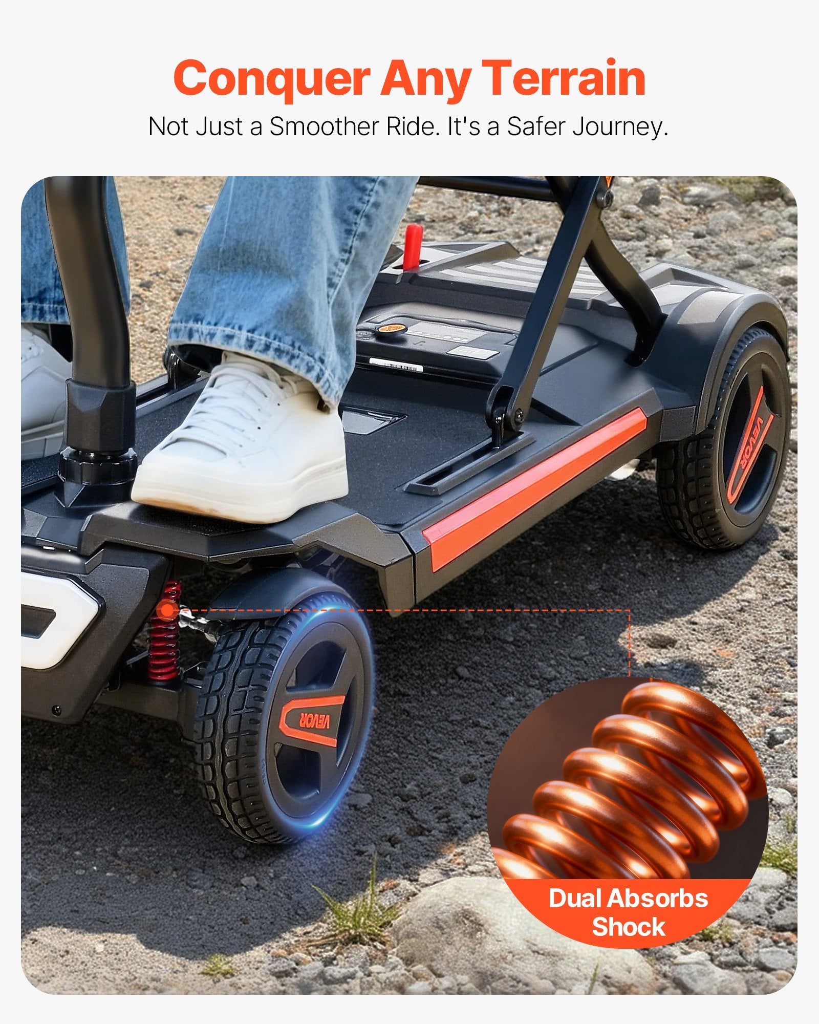4-Wheel Electric Mobility Scooter For Adults & Seniors, Integrated Foldable Mobility Scooter With 9.3 Miles Long Range, All Terrain Travel Wheelchair With 9° Climbing Capacity & 265LBS Loading